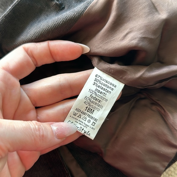 CCN•Style Blazer Brown size 18M - Picture 4 of 4